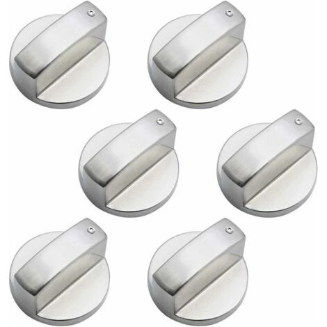 royaluxe-6 Pièces Boutons de Commande Universels en Métal Bouton Cuisinière à Gaz 6mm boutons de contrôle universels bouton de poêle pour cuisinière à gaz cuisinière four plaque de cuisson (1/4)