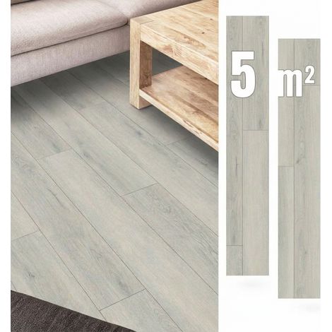 Pavimenti Vinilici Autoadesivi 5 m² GRIGIO CHIARO Listoni PARQUET (1/5)