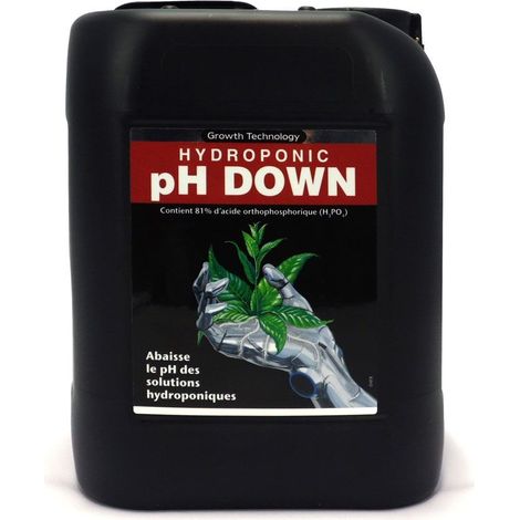 Solution de pH Down 81% - 5 litres - GROWTH TECHNOLOGY