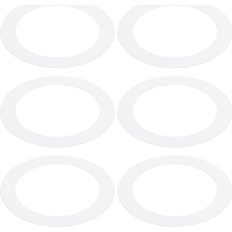 Catch Rings 4.92" ID 6.69" Od 6 Pcs Metal Matte White For Cover Recessed Luminaires (1/5)
