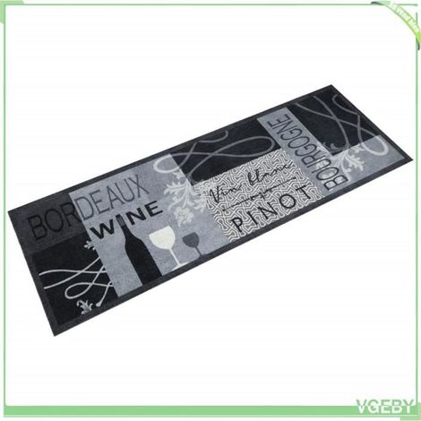 Tapis de cuisine - FAFEISY - Wine - Gris - 60 x 180 cm - Antidérapant (1/5)