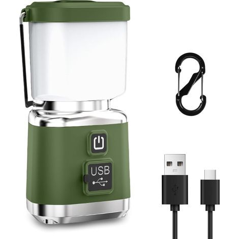 LED-Campinglaterne, leistungsstarke 3000-mAh-Campinglampe, wasserdichte Campingleuchte, tragbare, batteriebetriebene Campinglampe mit 4 Beleuchtungsmodi, einstellbare Helligkeit (1/5)