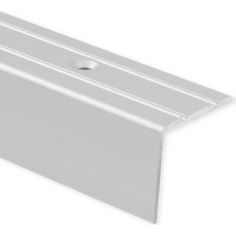Winkelprofil Treppenkantenprofil Aluminium Vorgebohrt Silber 24,5 x 20 mm
