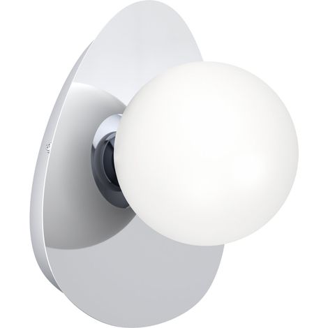Applique Moderna Castrovido Acciaio Cromo Bianco 1 Luce G9 4,2 Ip44