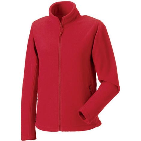 Giacca da lavoro da donna in pile con zip Russell Rosso L