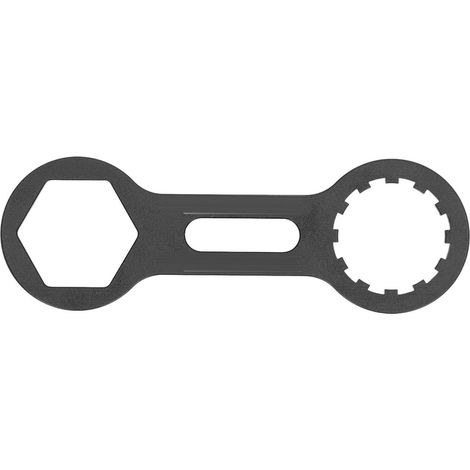 Ausbauschlüssel für Fahrrad-Vorderradgabeln, aus schwarzer Aluminiumlegierung, Reparaturwerkzeug für hydraulische oder mechanische Mountainbike-Gabeln. (1/5)