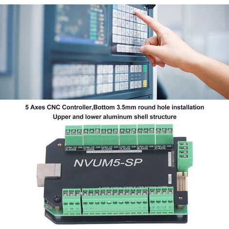 5-Achsen-CNC-Bewegungssteuerungsplatine, USB-Graviermaschinen-Controller-Panel, 10 Eingänge, 3 Ausgänge, 18–32 V (1/5)