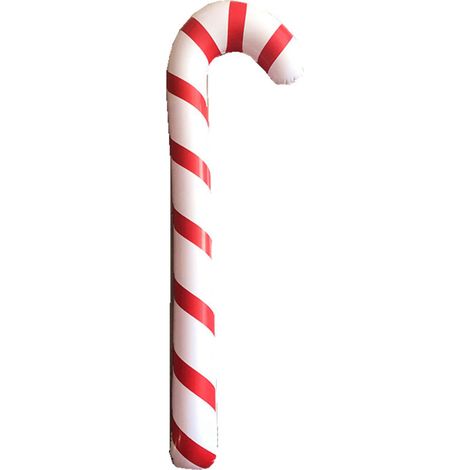 Cannes de bonbon de Noël gonflables, lot de 2 décorations de sapin, accessoires festifs pour maison, jardin, intérieur et extérieur (1/5)