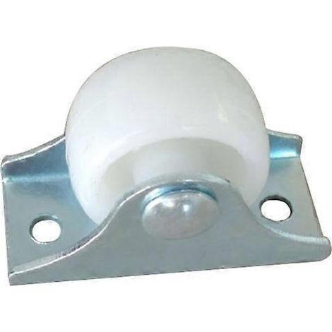 Roulettes fixes blanches pour rails, petites roulettes unidirectionnelles, roulettes directionnelles en plastique pour meubles, quincaillerie et accessoires (1/5)