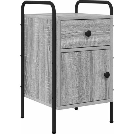 Bedside Cabinet Grey Sonoma 35 x 36.5 x 61 cm Engineered Wood vidaXL (1/5)
