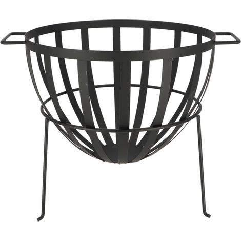 Braséro/panier Demi Sphère - Métal Noir - 61,1 x 50,1 x H 47,8 cm - Livraison gratuite