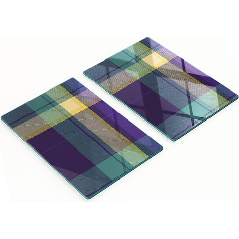 Küchenarbeitsplatten aus gehärtetem Glas mit grafischer Netzstruktur, 2 x 40 x 52 cm (1/5)