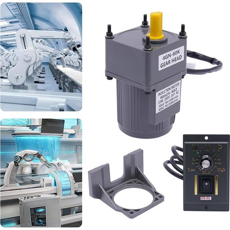 25W Geared Speed Motor AC Geared Motor With Controller 220V 60K,Stand,rotational speed 20rpm,Adjustable Speed,for machine tools, transportation equipment (1/5)