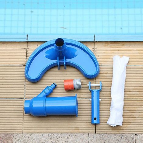 Kit de nettoyage piscine - - Manche télescopique en aluminium - Épuisette en maille de polypropylène (1/4)