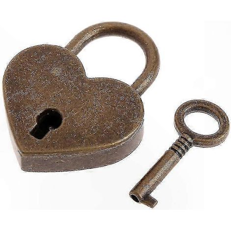 Cadenas Vintage en Forme de Coeur avec Clé pour Décorer Coffrets à Bijoux et Cadeaux Romantiques (1/5)