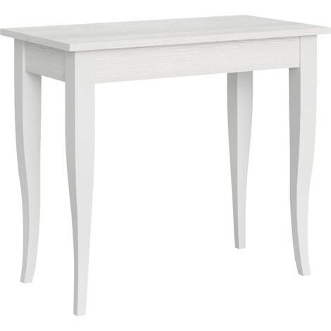 Tavolo consolle "Pescara" allungabile in legno per sala da pranzo -Allungabile fino a 308 cm / Bianco Frassino (1/4)