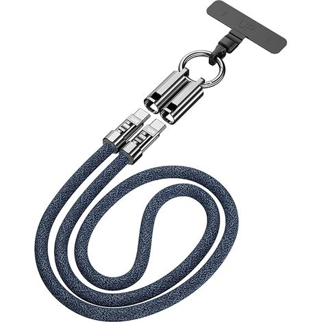 Phone Cord Charger Cable Placeholder Wrist Strap Portable Phone Wrist Strap 240W Fast Charging Type C to Type C (Black Blue) (1/5)