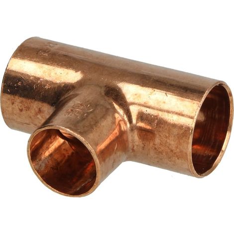 Raccord à braser cuivre té réduit 22 x 18 x 22 mm