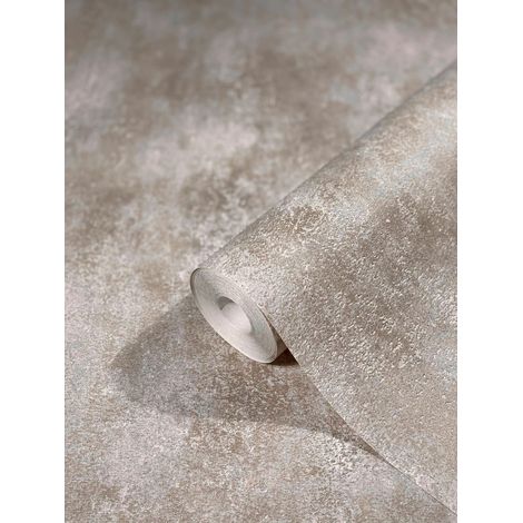 Papier peint bronze aspect béton HAILEY pour salon, chambre ou cuisine Made in Germany 10,05m x 0,53m papier peint intissé 82250 (1/3)