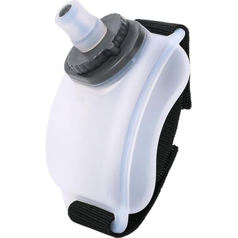 1 Pièce Bouteille D'Eau Portable pour Poignet de Sport Couleur Blanche en Silicone, pour le Voyage, 25.4 cm (1/4)