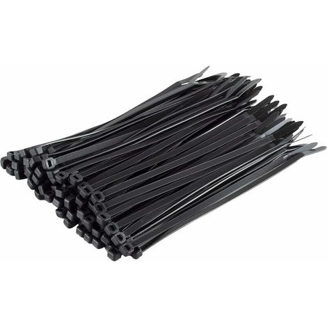 DEESSE SHOP - Lot de 100 serre-câbles, noir, 200 x 4,8 mm (1/4)