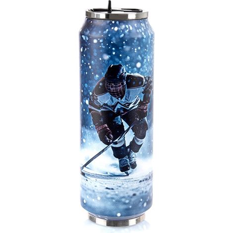 Travel Mug 700 ml, Stainless Steel, Hockey Design (1/5)