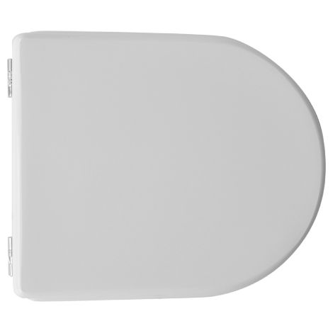 Abattant WC pour Axa vaso One 39-43,5x34,5 cm abattant WC blanc en fonte de bois en polyester avec charnie'res re'glables