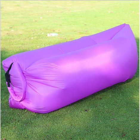 Lit de plage gonflable Lazy, fabriqué en tissu Oxford résistant, gonflable et portable pour les siestes, le camping et les festivals de musique. Confortable et léger.