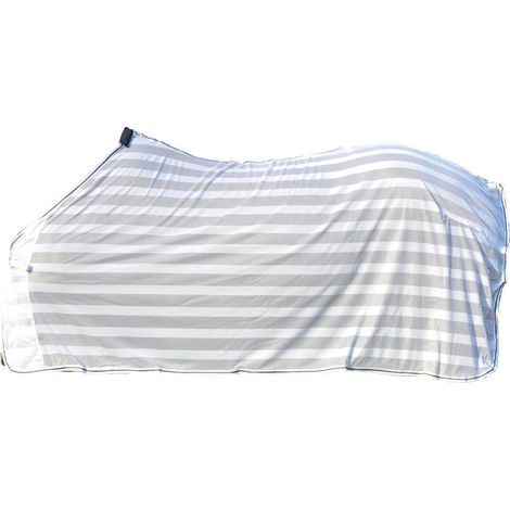 165 cm, Bleu marine Gris: Couverture anti-mousse pour chevaux résistante à la déchirure avec dessous de queue (1/5)
