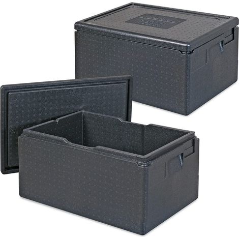 BRB Lot de 2 boîtes isothermes GN1/1 m avec couvercle 600 x 400 x 320 mm