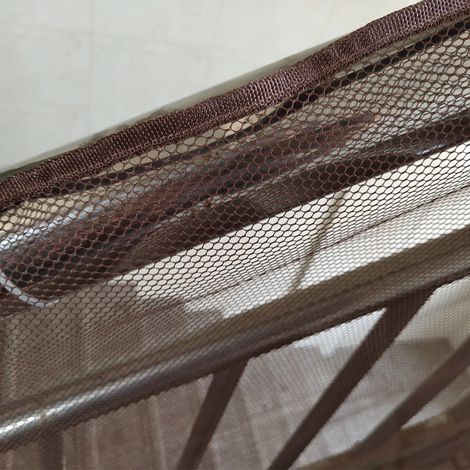 3 Meter Balkon-Sicherheitsnetz für Kinder, Haustiere, Treppengeländer, Unfallverhütung, braun (1/5)