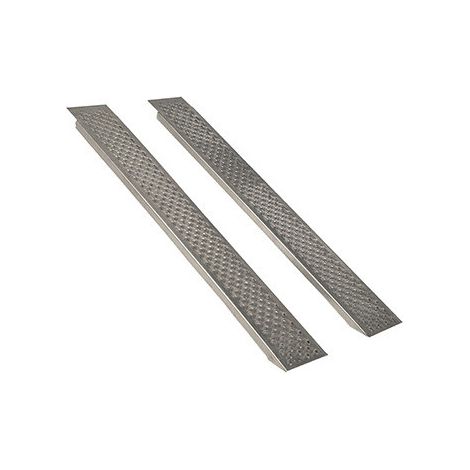 Jeu de 2 rampes droites aluminium L: 250cm l: 26 cm, profil antidérapant d'une capacité maximum de 1