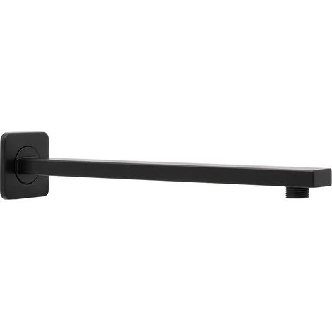 Braccio per soffione doccia 35 cm quadrato in acciaio nero opaco (1/4)