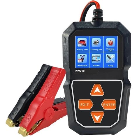 KW218 6V 12V Autobatterie-Ester, Auto-, Motorrad- und LKW-Systemanalysator, 2000CCA Ladekurbeltestgerät PK