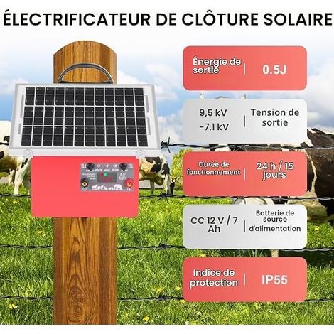 cloture electrique cloture electrique berger Contrôleur clôture électrique élevage d'animaux de berger ferme pâturage jardin (1/4)