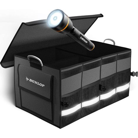 Kofferraumtasche Auto Kofferraum Organizer mit Notfall Taschenlampe (1/5)