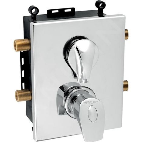 Novaservis Metalia 57 - Mitigeur thermostatique à encastrer pour 2 sorties avec corps d’encastrement, chrome BOX57052RT,0 (1/2)