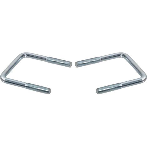 Cyclingcolors – Collier de serrage en U carré acier zingué – 2x M8 x 55mm – Bride de fixation pour tuyaux – Support intérieur extérieur plomberie