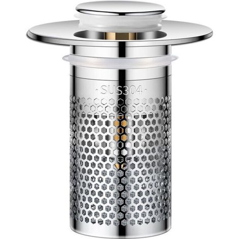 – filtre de vidange de sol en acier inoxydable, bouchon d'armoire Pop-up, bouchon de lavabo Anti-odeur, attrape-cheveux, filtre d'évier de douche (1/5)