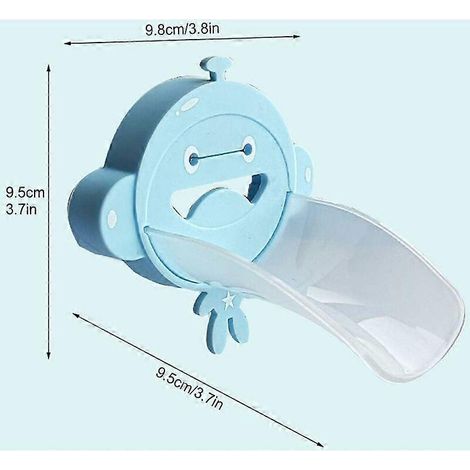 Rallonge de robinet, rallonge de poignée d'évier, lot de 2 rallonges de robinet pour enfants, accessoires de salle de bain pour le lavage des mains des bébés et des enfants (Bleu + Vert 9) (1/4)