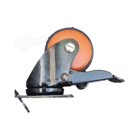 ORECA - RUOTA CON PIASTRA DIAMETRO 60MMCOLORE CILIEGIO CON FRENO