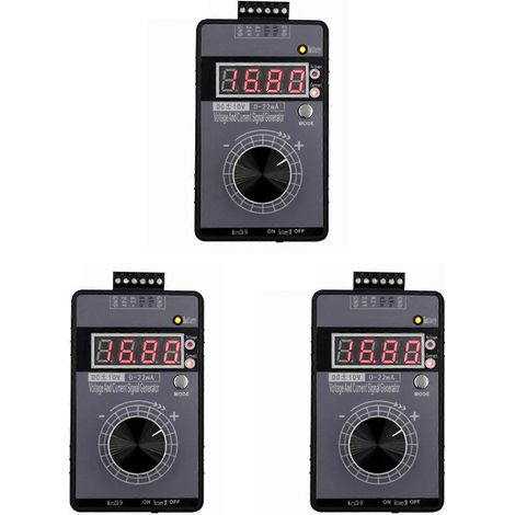 3X Precision 4-20MA courant Voltage Signal générateur, Analog Simulator pour PLC et Panel Debugging, Frequency Converter (1/5)