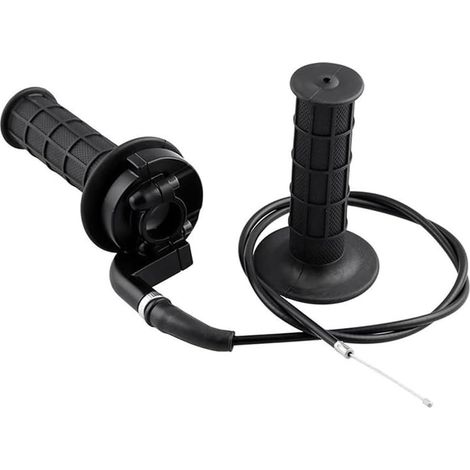 Ensemble de câbles de poignée d'accélérateur, poignées de guidon de moto 7/8" 22 mm, poignée d'accélérateur de moto avec câble pince d'accélérateur, poignée d'accélérateur Twist Grip pour (1/5)