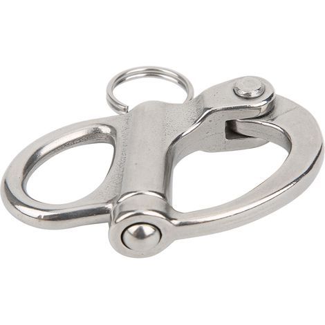 Fester Schnellverschlusskarabiner, 70 mm, aus Edelstahl 316, zum Klettern und Bergsteigen (1/5)