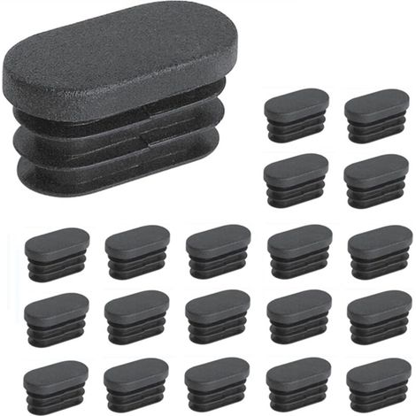 Tappi terminali in plastica per gambe di mobili, tappi ovali in plastica per gambe di sedie, tappi ovali per gambe di mobili, trampolini, armadi, sedie, 20 pezzi