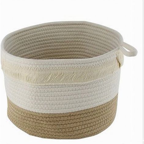 Trade Shop - Wäschekorb, geflochtenes Seil, Organizer, Korb, 30 x 20 cm, 10653 - (1/2)