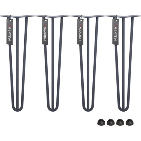 HOLZBRINK - Tischbeine aus Metall  Möbelfüße  Schreibtischbeine  Metallfüße  Perfekt für Zu Hause und Büro  Esstischbeine  HLT-13A-80-7016