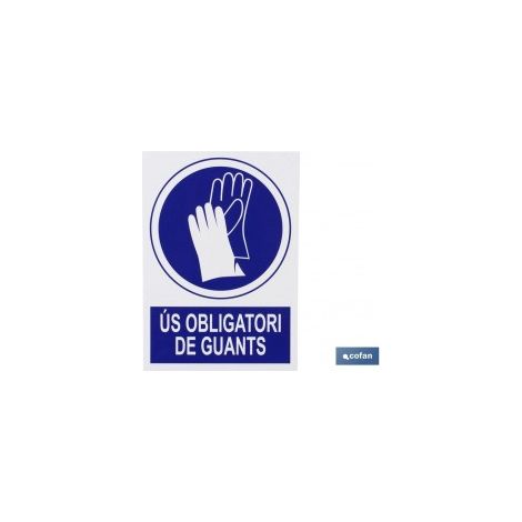 Panneau en polystyrène 297 x 210 mm - port de gants obligatoire - matériau résistant et durable
