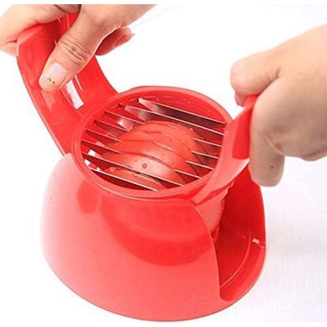 Trancheuse À Tomates - Support De Coupe Pour Fruits Et Légumes Ronds - Antidérapant - En Plastique Sans BPA - 1 Pièce (1/5)