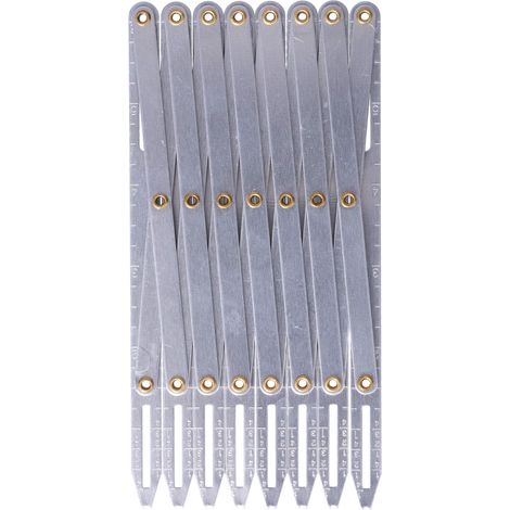 Règle de Perçage à Division Égale - Outil Professionnel pour Marquage et Perçage Précis - Aluminium Antirouille - Multifonction pour Rideaux et Couture (1/5)